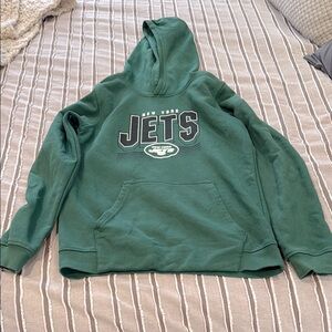 Boys SZ L OUTER STUFF Green New York Jets Hoodie Sweatshirt